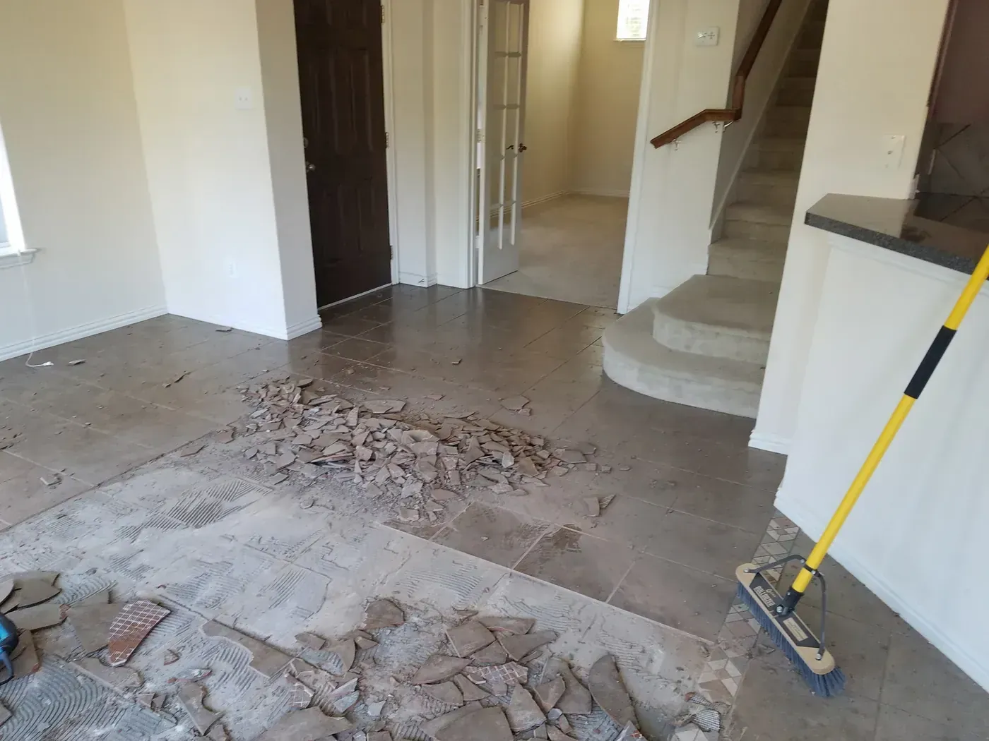 Entry Flooring before remodel by BNB Concepts