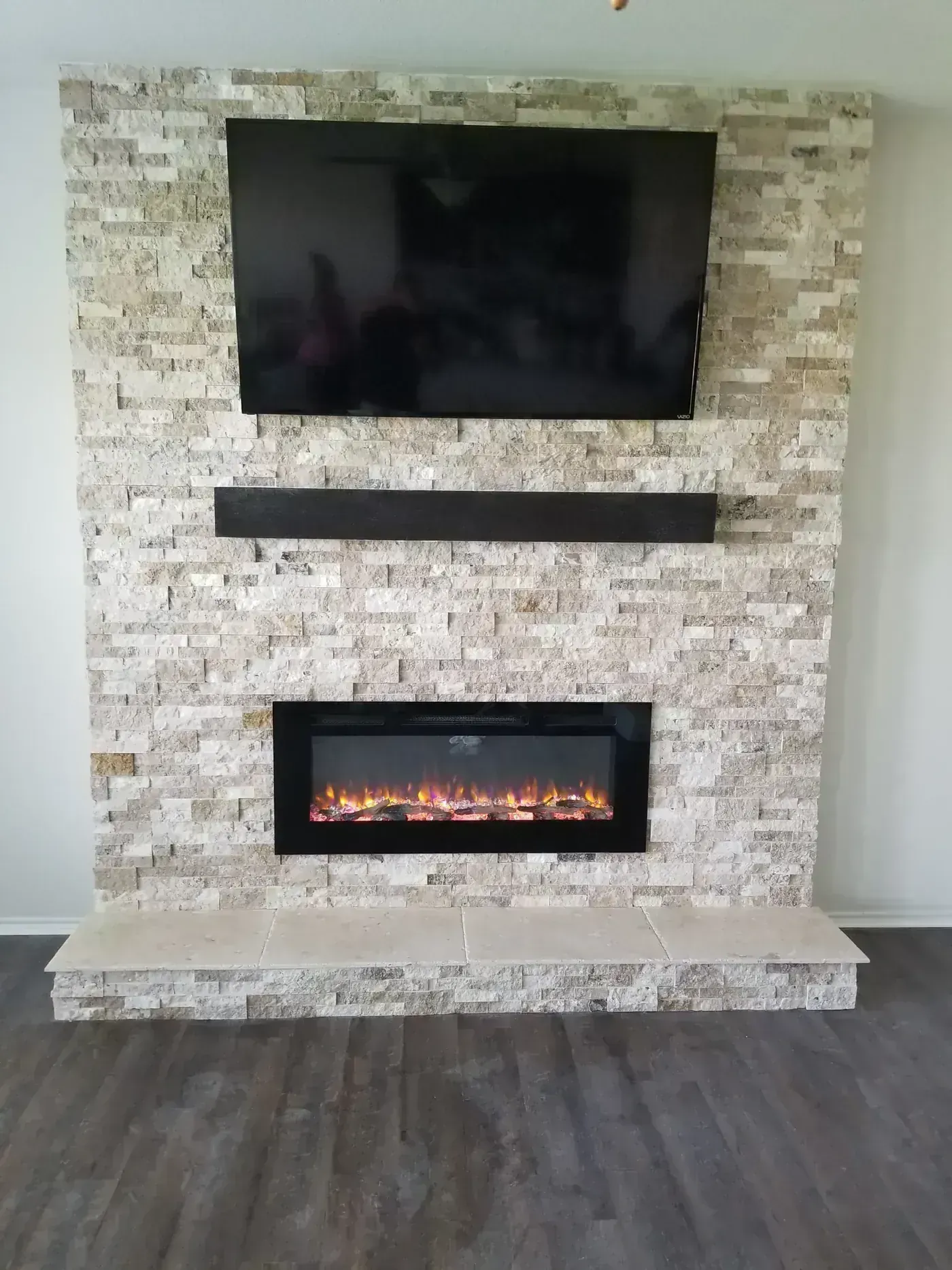 Stone Fireplace Wall by BNB Concepts