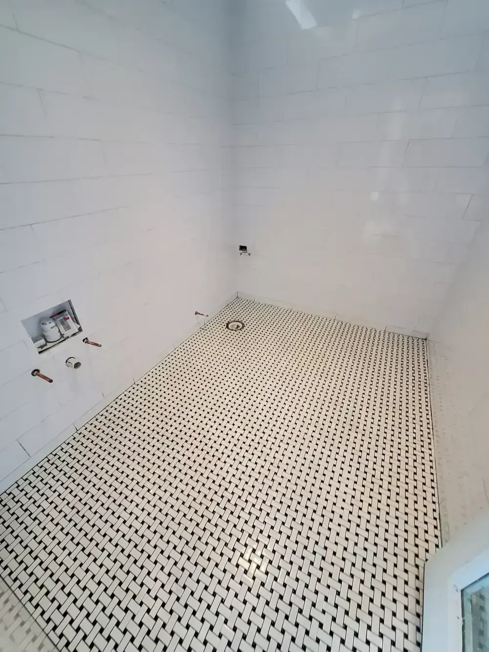 White Subway Walk-In Shower by BNB Concepts