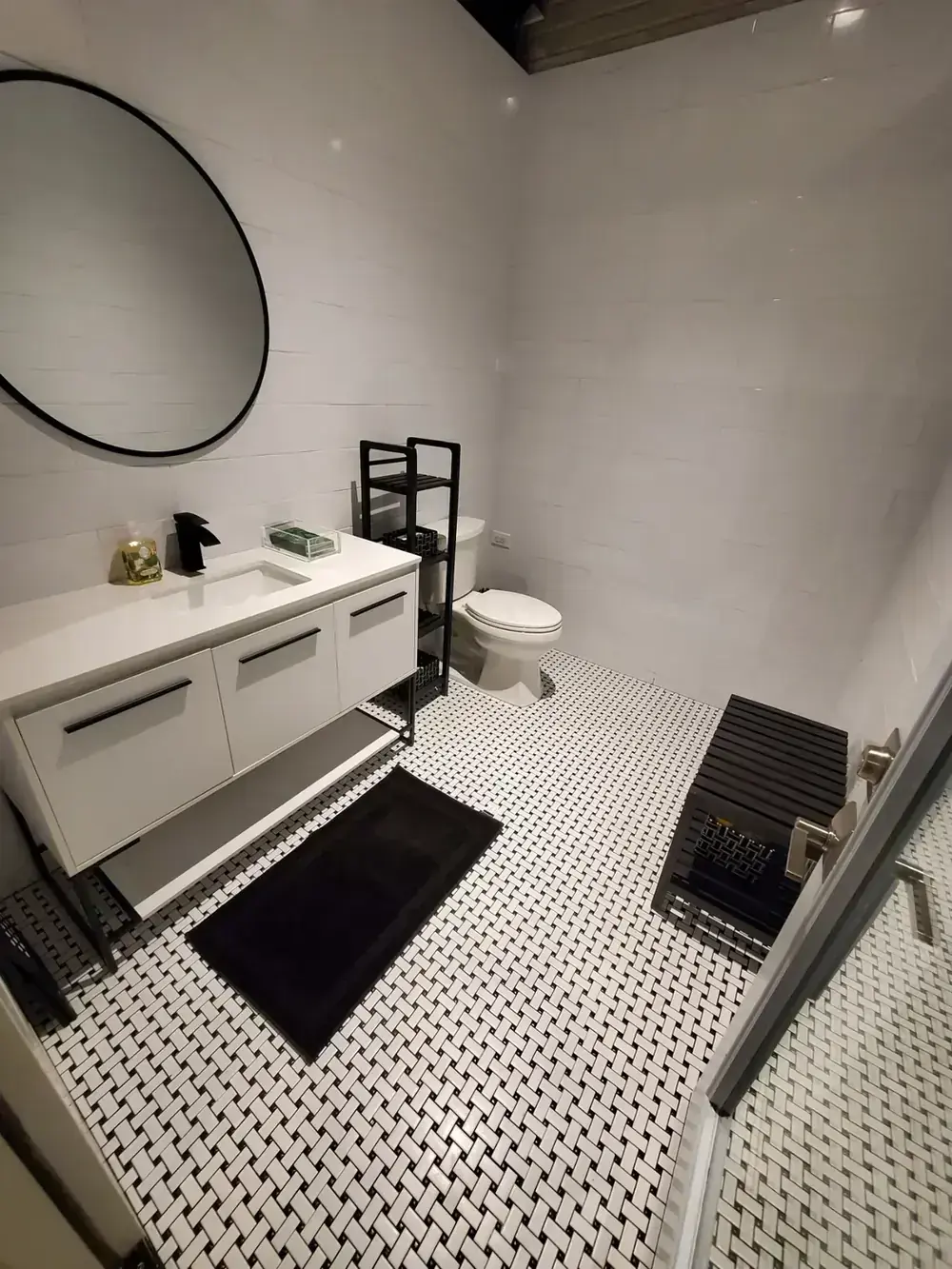 Subway and Basketweave Bath by BNB Concepts