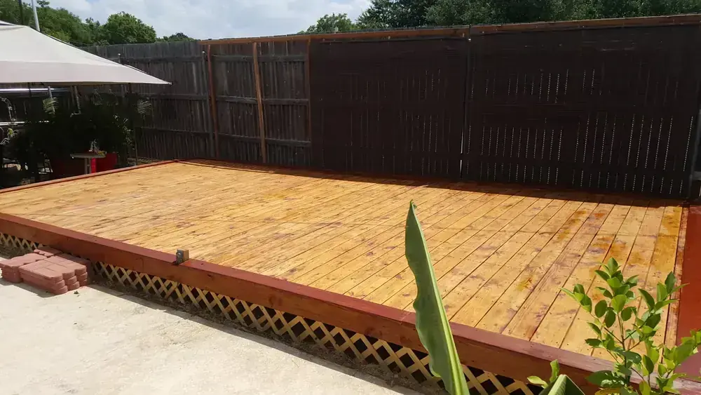 Stained Backyard Deck by BNB Concepts