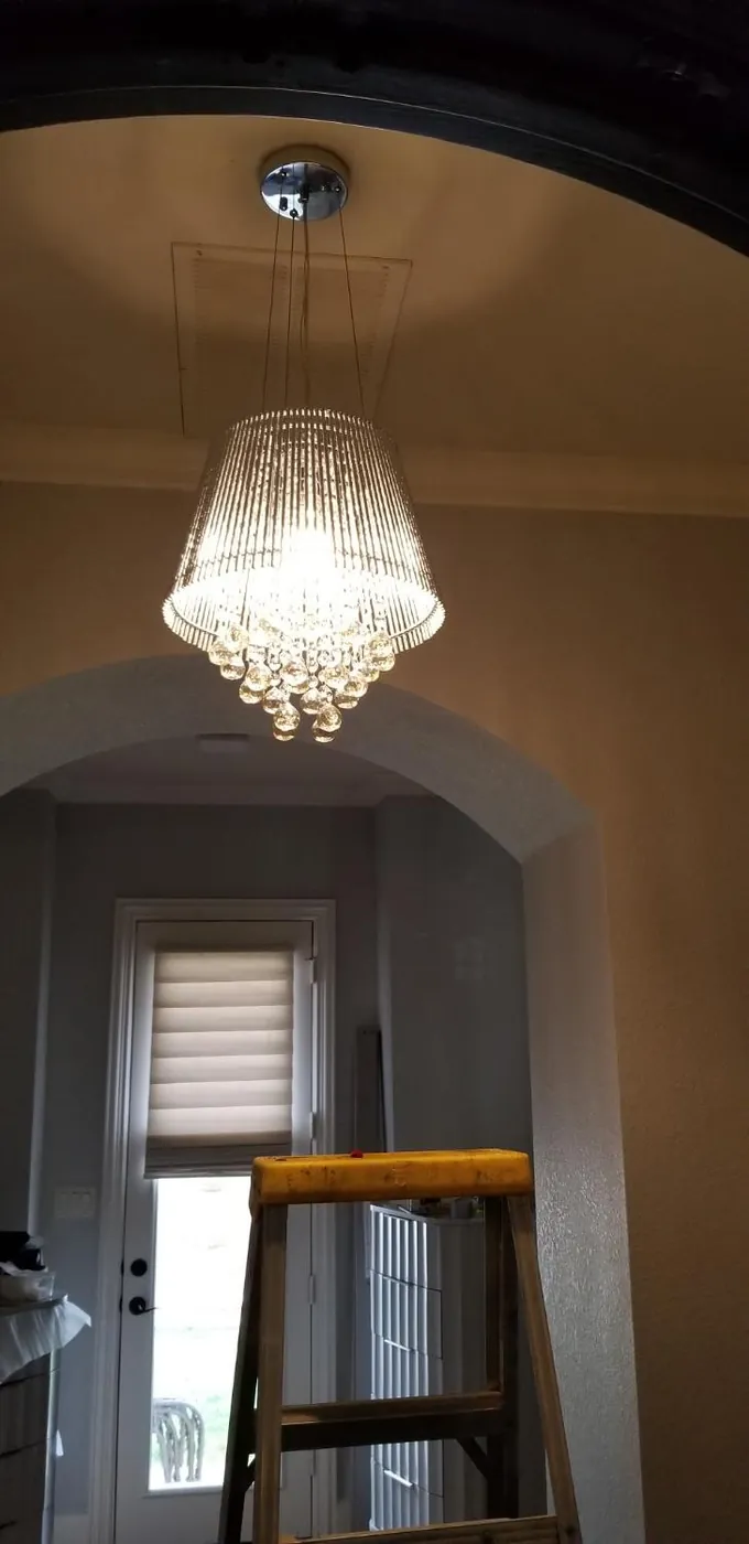Entry Chandelier Install by BNB Concepts