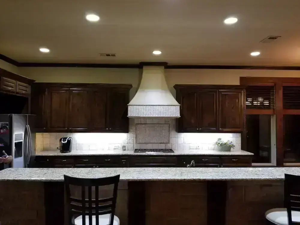 Dark Wood Kitchen and Island by BNB Concepts