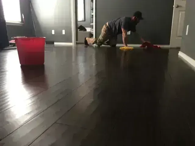 Installing hardwood flooring