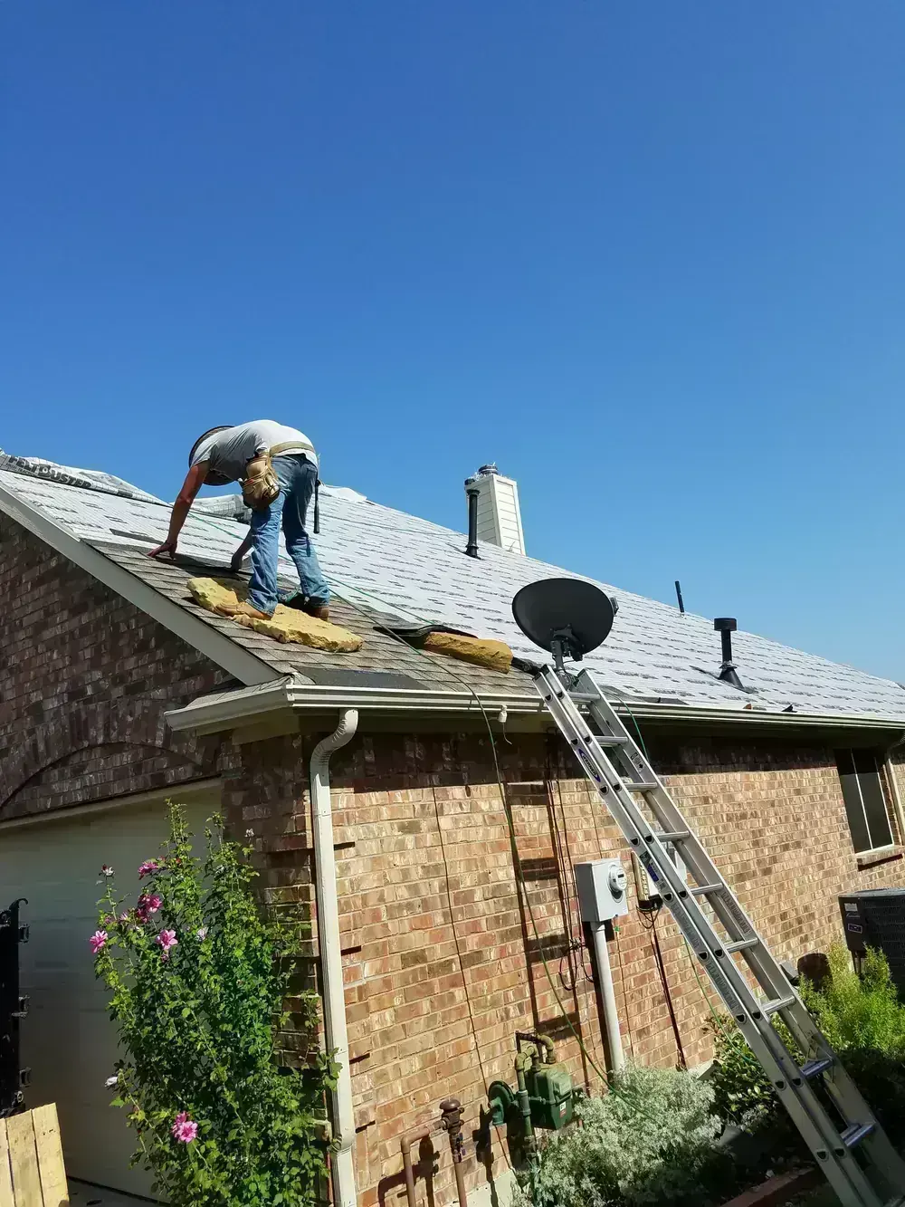 BNB Concepts crew on a roof replacement